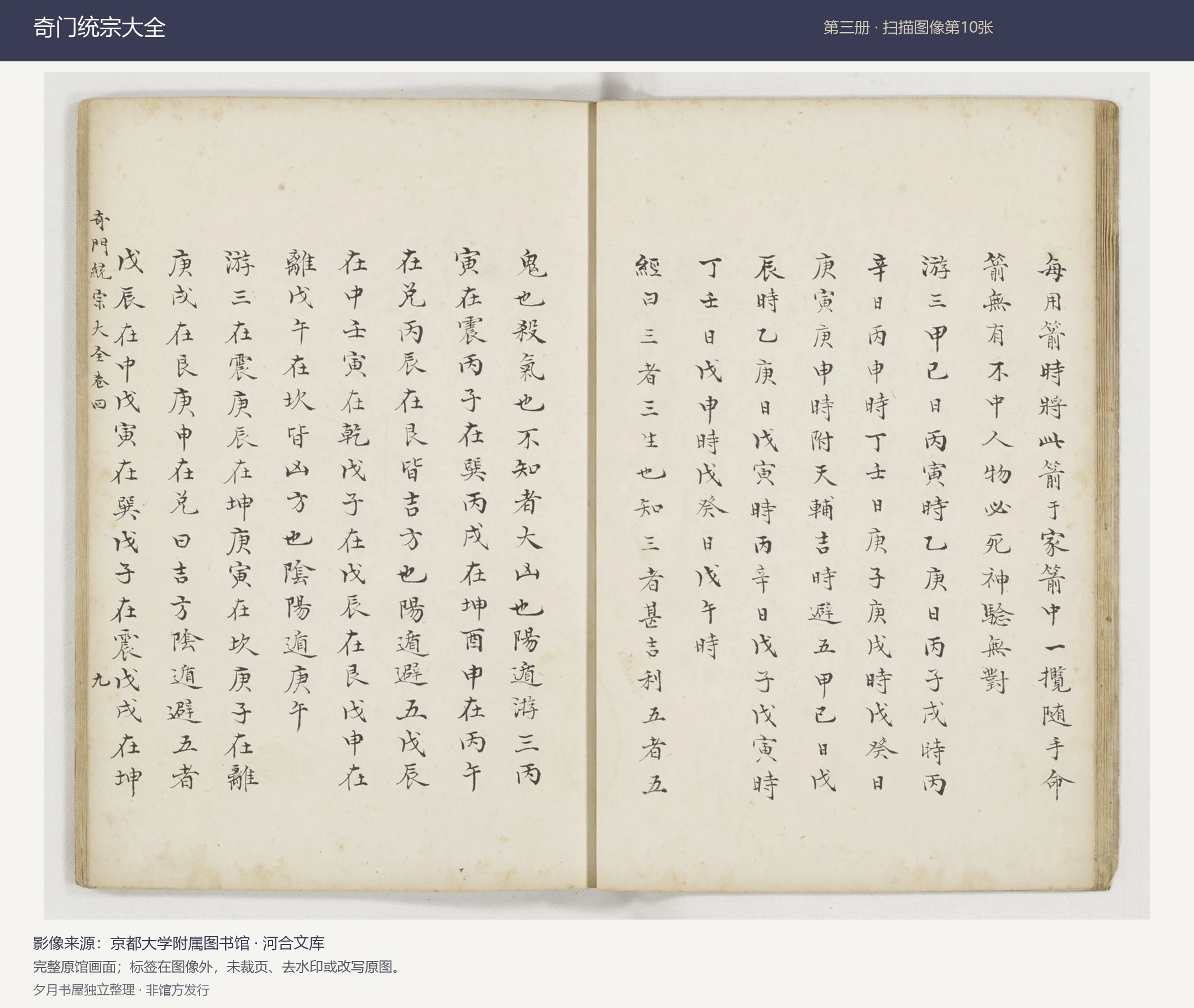 奇门统宗大全第三册扫描图像第10张