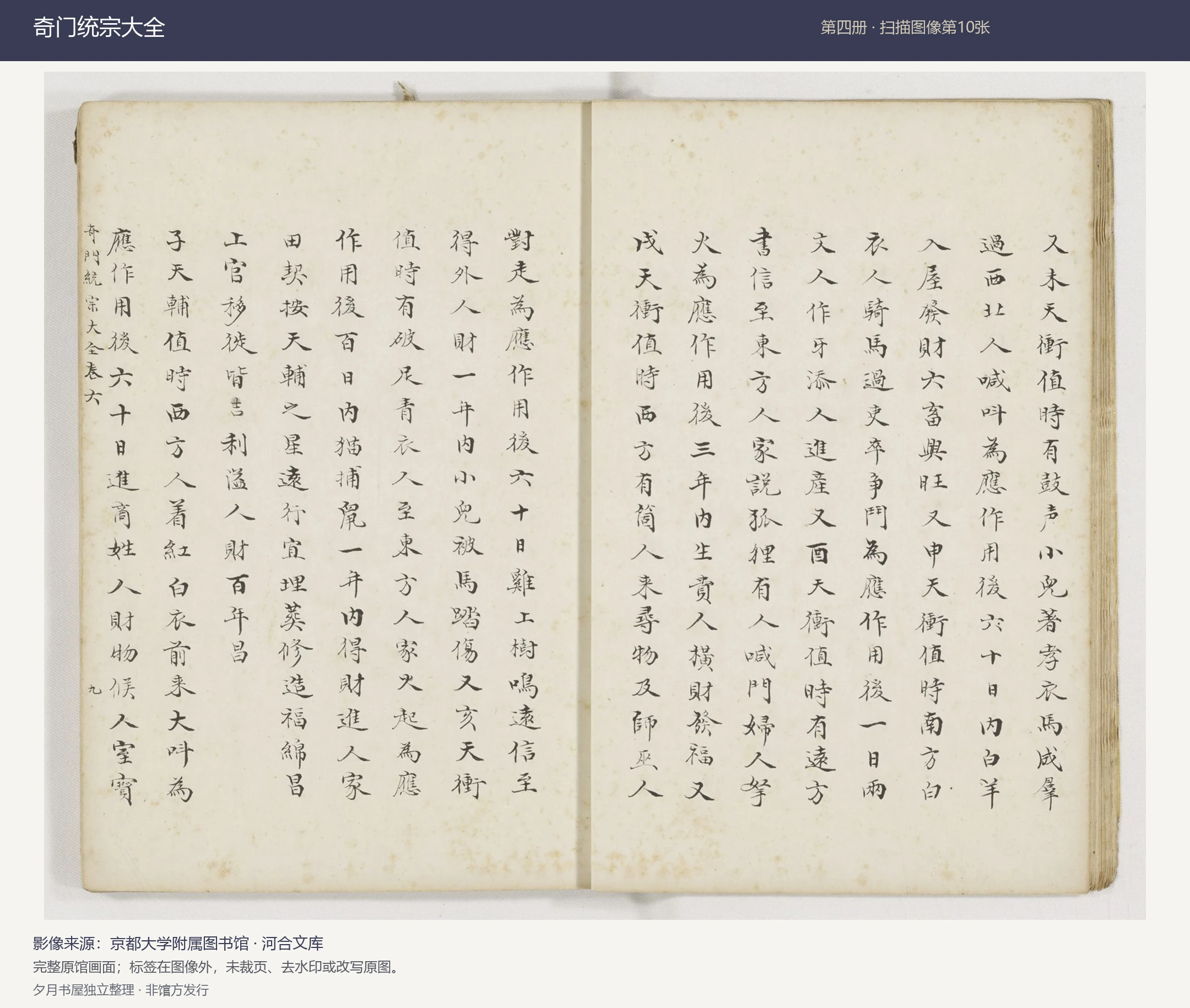 奇门统宗大全第四册扫描图像第10张
