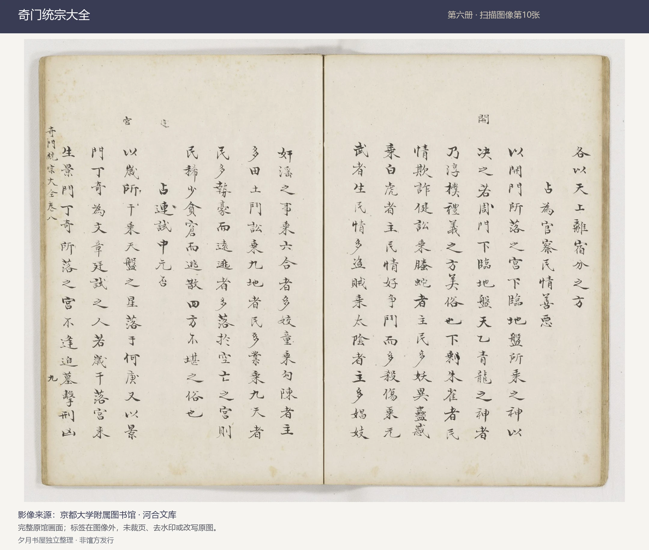 奇门统宗大全第六册扫描图像第10张