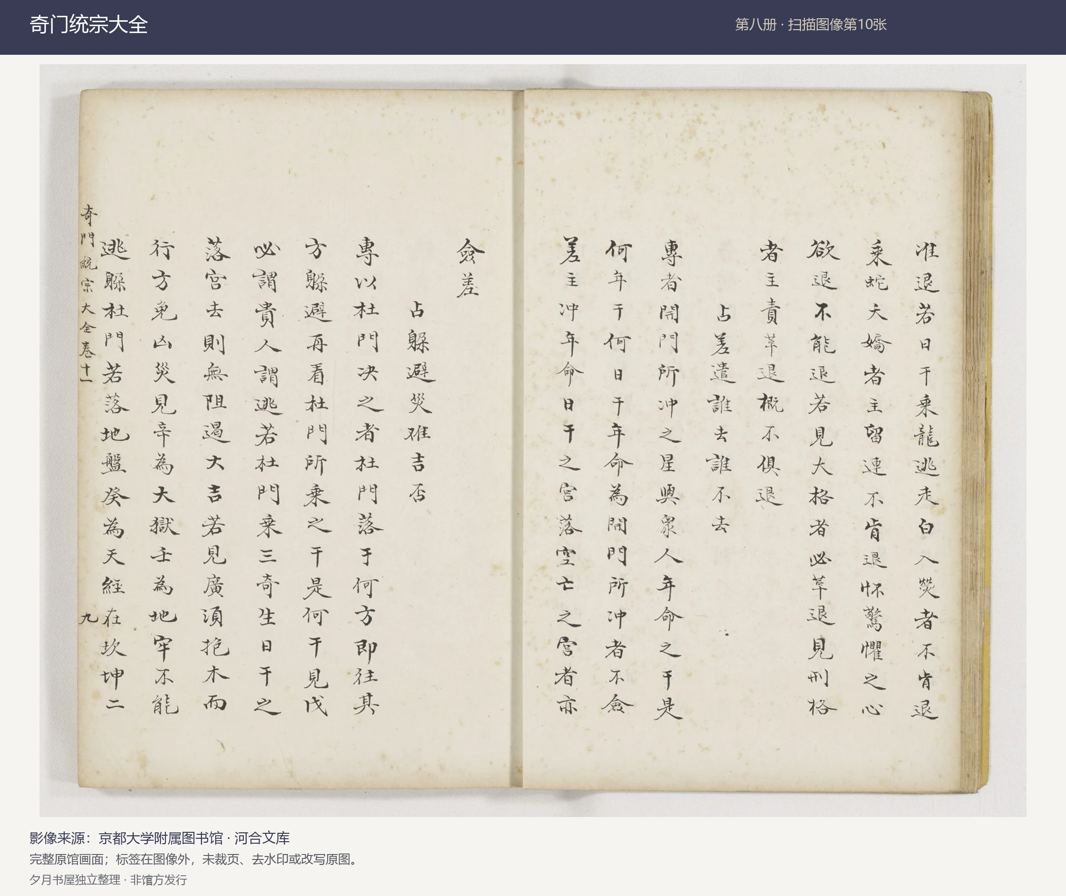 奇门统宗大全第八册扫描图像第10张